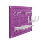 Small Gym Pegboard Purple Peg Board with Hooks and Accessories 