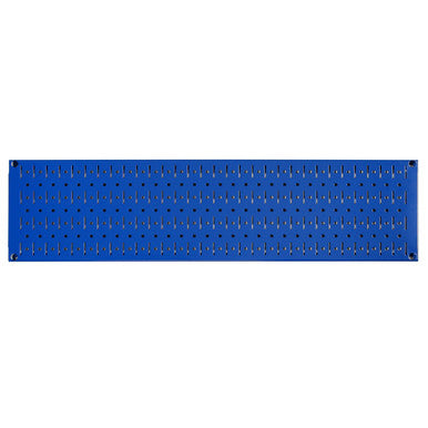 8in x 32in Horizontal Blue Metal Pegboard Panel